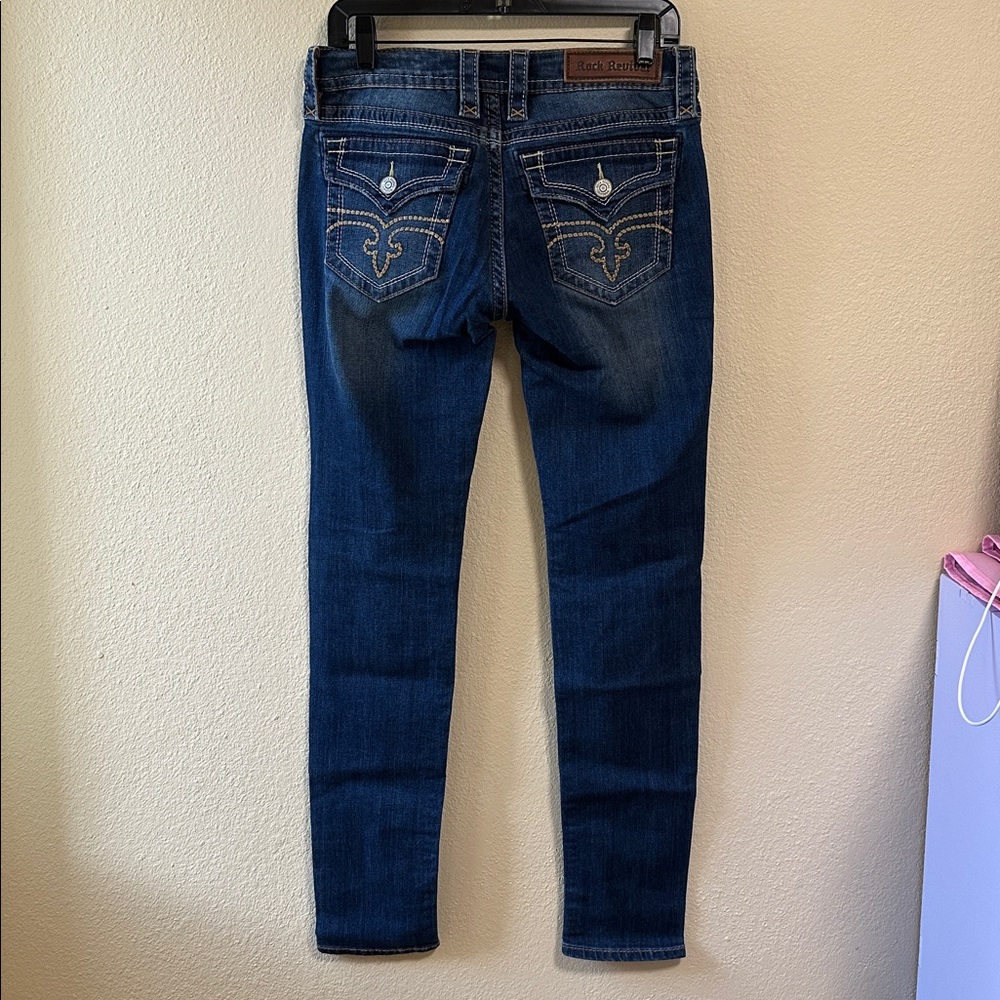 Rock Revival Distressed Skinny Jeans Size 28 - Picture 5 of 6